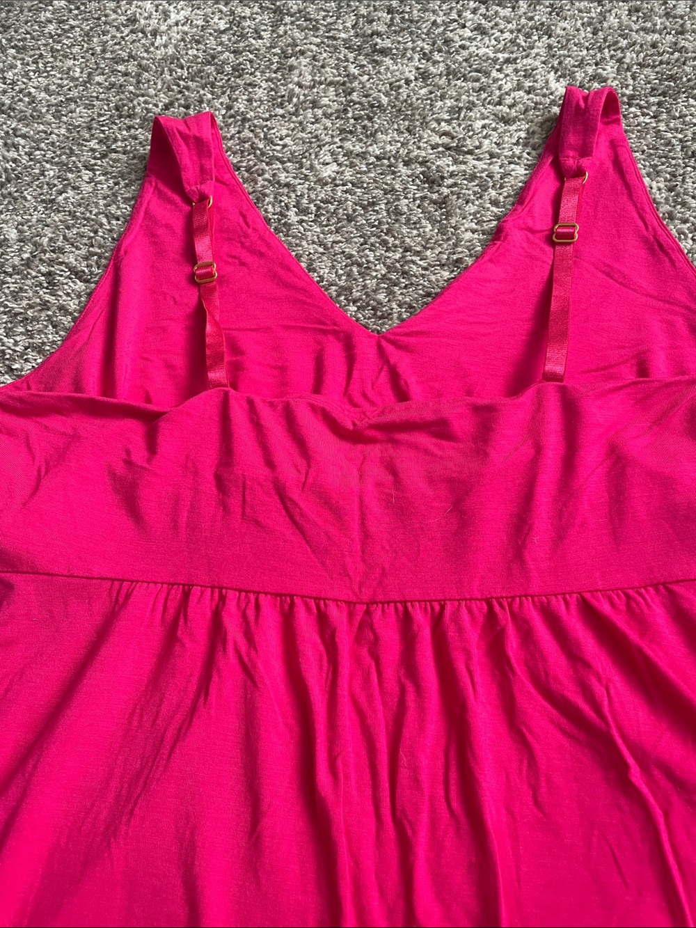 Soma Bright Pink V-Neck Sleeveless Sleep Tank - Picture 4 of 4